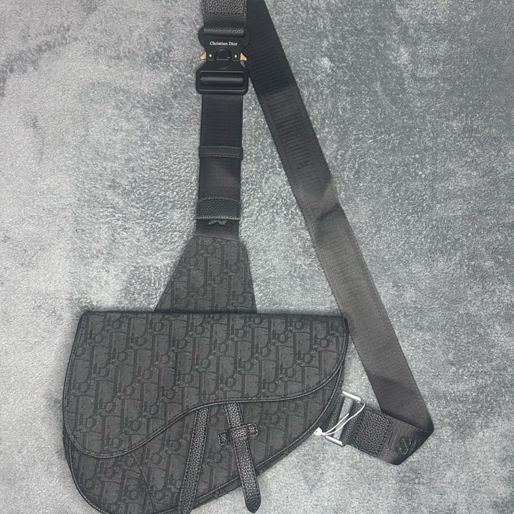Dior Black Monogram Belt Bag